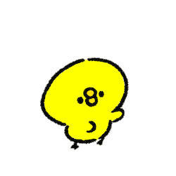 喜ぶひよこのアニメ